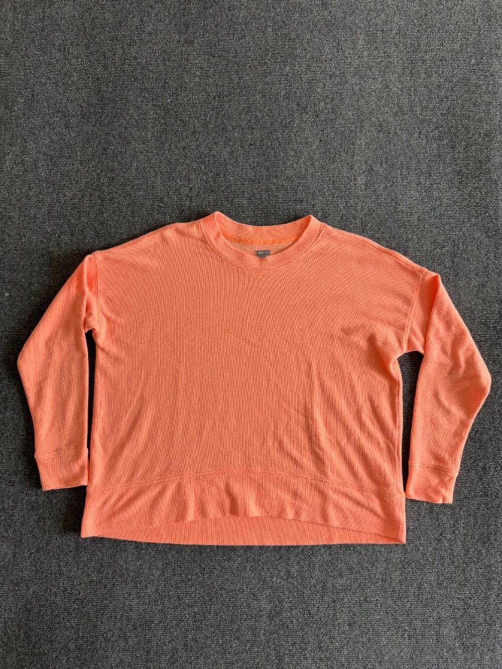 Aerie Oversized Cropped Solid Peach Sweatshirt Sweater Women's XS up to Medium